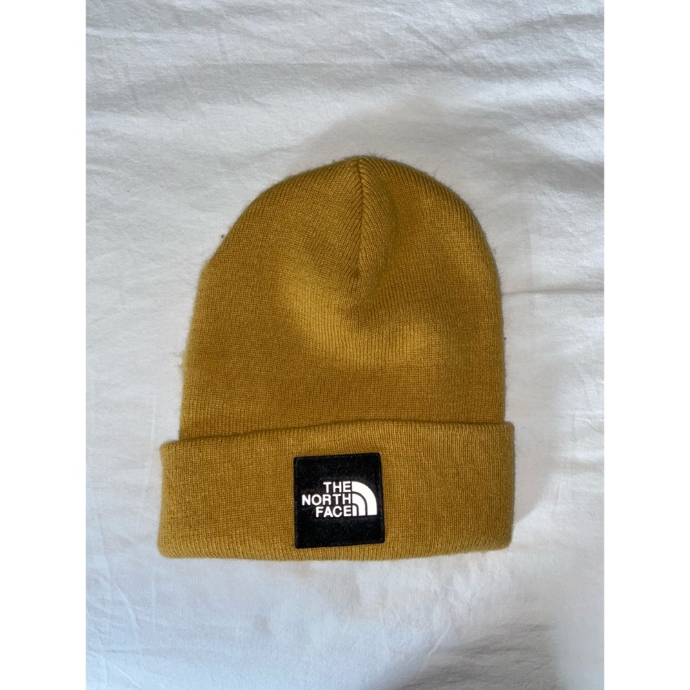 Yellow North Face Beanie